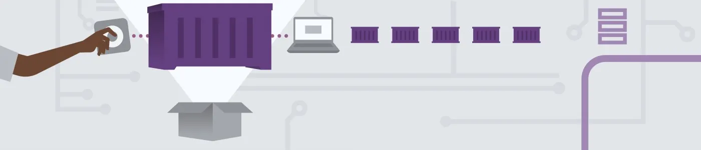 مسیر آموزشی توسعه و ارائه دادن نرم افزارها با Docker - Image of Learn Path Developing and Delivering Software with Docker